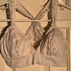 Aerie Racerback White Lace Bralette